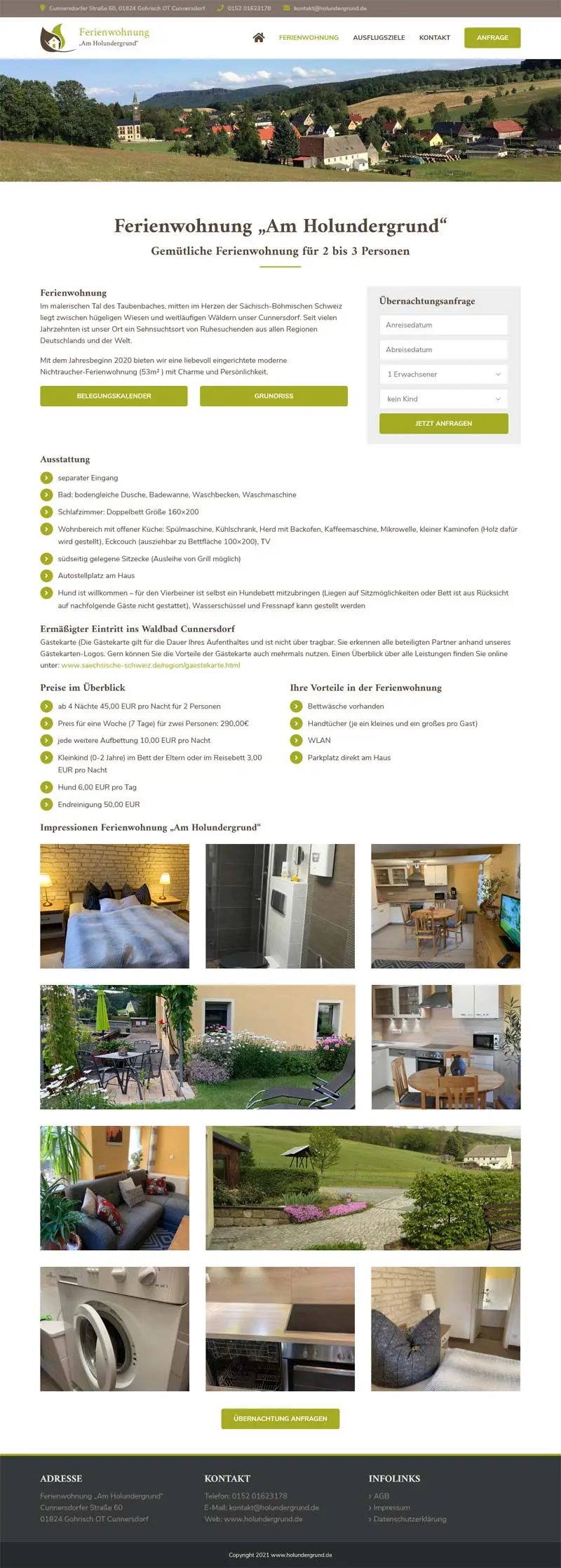 Am Holundergrund - Screenshot Fullsize Unterseite