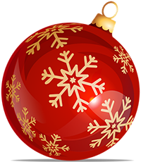 rote Weihnachtskugel